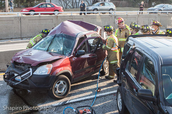 multi vehicle accident with a truck in Wheeling on Palatine Road 3-28-13